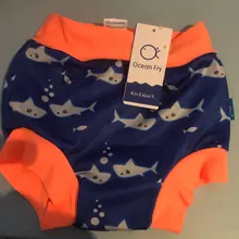 Pantalones de entrenamiento para niños, bragas a prueba de fugas, pañales de cintura alta para natación de recién nacidos, bañadores de tela para niños y niñas