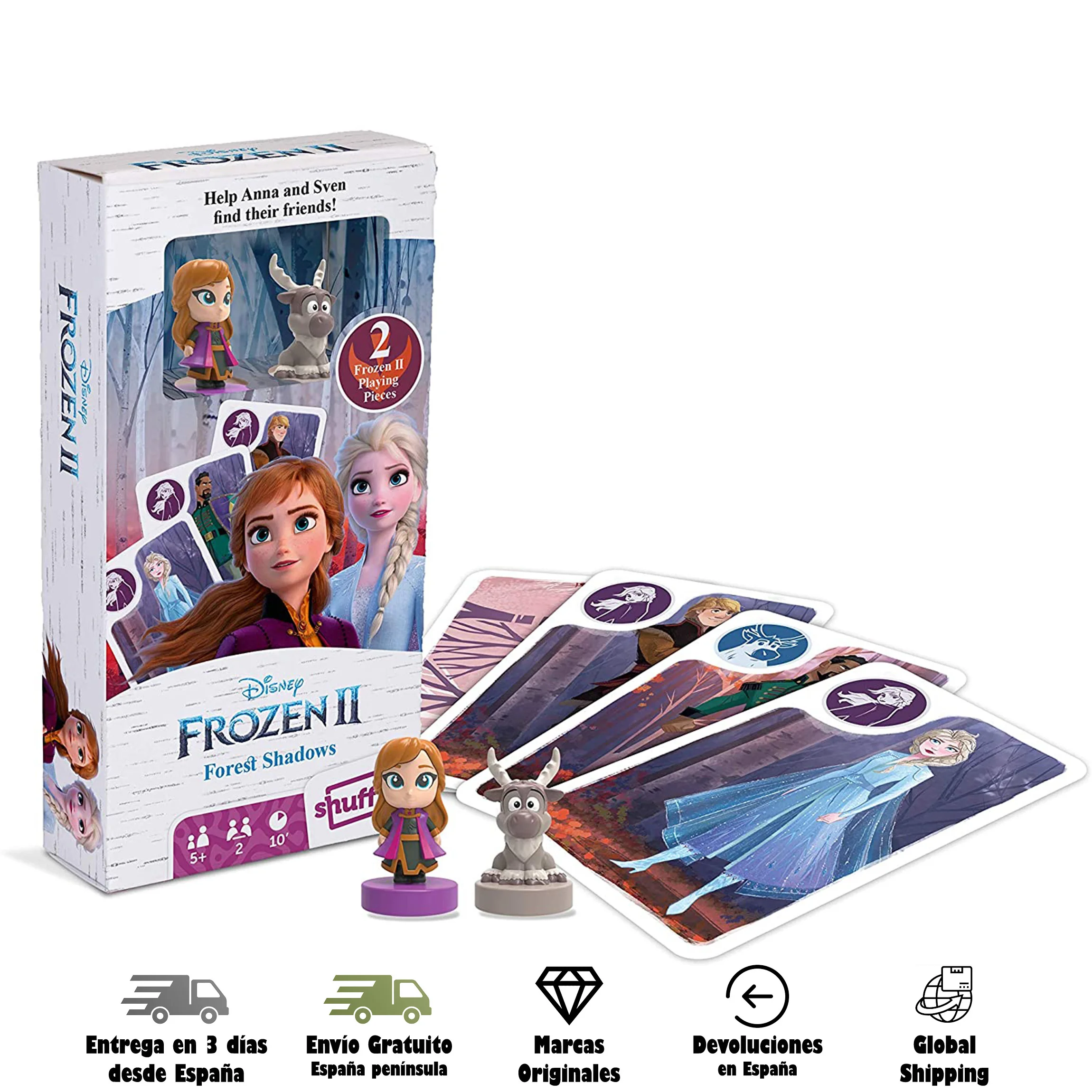 Холодное сердце II карточная игра 2: колода семейные игры + фигурки: Анна и Свен