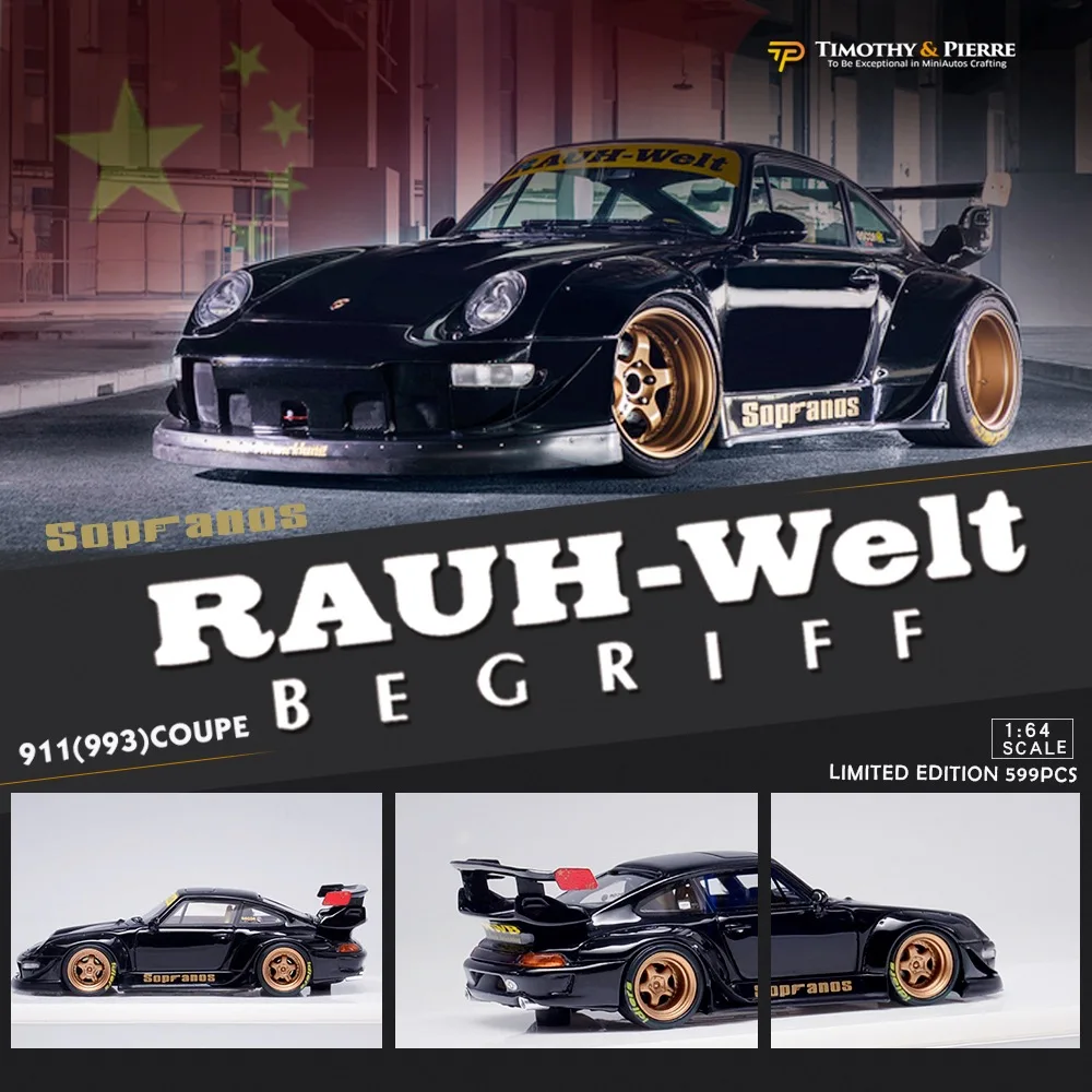 Модель автомобиля TP Tomithy &amp Pierre 1:64 RWB 993 черного цвета из смолы предварительная