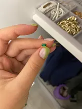 100% de Plata de Ley 925 auténtica para mujer y niña, Pendientes de circonita verde, Pendientes de plata y circonita para niña, cristal ostentoso, joyería fina