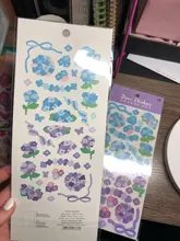 Mr. Paper-pegatinas de hoja lisa, 8 diseños, 1 unidad/bolsa, estilo Ins, Serie de lenguaje de flores, cuentas de mano creativas, Material de decoración DIY