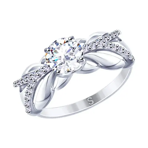 Кольцо SOKOLOV из серебра со Swarovski Zirconia