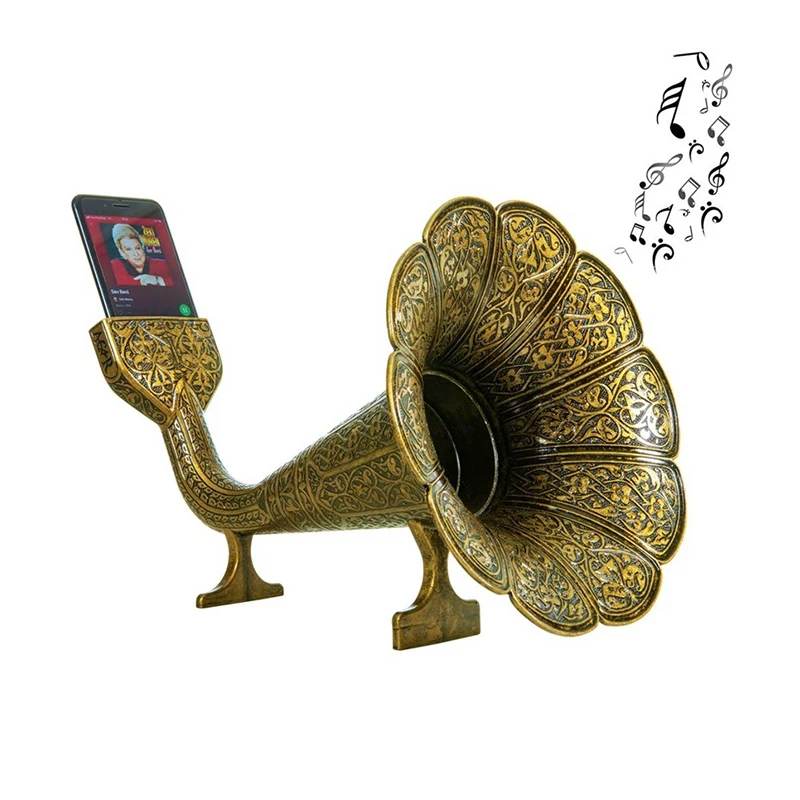 

Gramophone Speaker Unique Design Antique Vintage Look Sound Bomb Speaker Gramophone Designed Speaker Sound Spreader