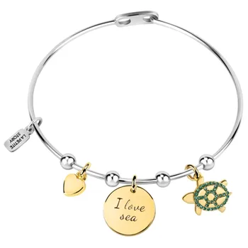 

Bracelet Le Petite Story LPS05ARR45 bicolor collection Friendship brass charms phrase turtle heart