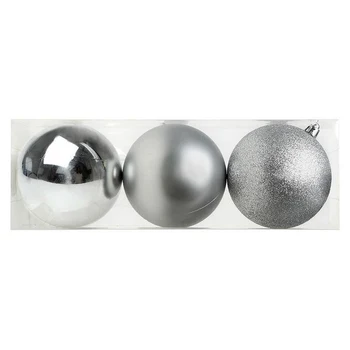 

Christmas Baubles Christmas Planet 7254 10 cm (3 uds) Silver