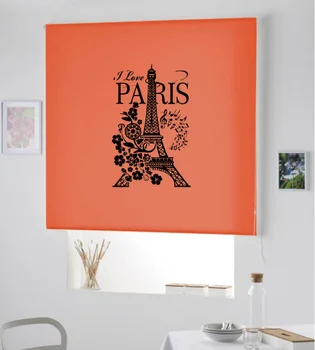 

Blind Iroa roll with drawing/Love Paris! ROLLER BLINDS TRANSLUCENT! (ORANGE 100X175)