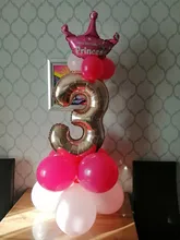 Number-Foil-Balloons Wedding-Decoration Merry-Christmas Rose-Gold Birthday-Party Digital