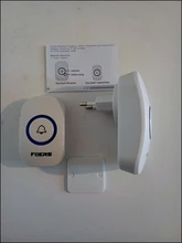 Timbre de puerta inalámbrico FUERS M557, 433Mhz, para hogar, bienvenida, 150M de largo, 32 canciones