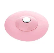 Кухонный фильтр для раковины пуш-типа, дезодорант, закрытый отскакивающий силиконовый трап для ванной комнаты, анти-блокирующий пластиковый фильтр для раковины - Цвет: pink