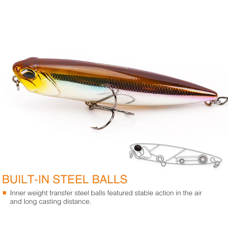 TSURINOYA Floating Fishing Lure Topwater Pencil DW59 85mm 10.5g