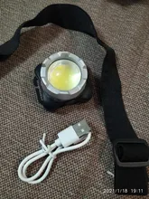 Headlamp Mini Flashlight Torch-Head Usb Rechargeable Portable Have-Battery-Red/white