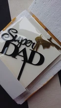 Cake-Decorations Topper Birthday Cupcake Daddy Happy-Fathers Acrylic Party Best Super-Dad