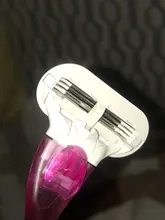 1 de afeitar mango + 4 hojas de afeitar reemplazables mujeres Manual de afeitar peluquería Trimmer Bikini de las axilas de afeitar