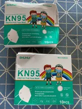 Ajuste 2-9 años FFP2 KN95 máscara para niños 5 capas cara máscara KN95S respirador máscara KN95S niños máscaras España 10 días de entrega rápida
