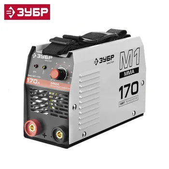 

Welding inverter, Zubr ZAS-M1-170, 170A, MMA, IGBT, 30% duty cycle, forced blow, Arc boost, Hot start, Anti-stick electronic