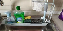 Shelf Kitchen Basket-Holder Towel-Bar Soap-Sponge Self-Draining-Rack Telescopic-Sink