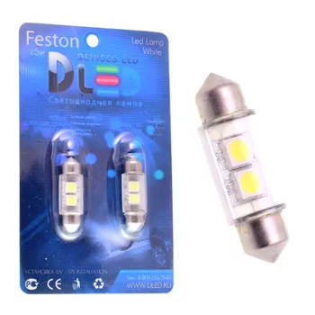 

1pcs LED Car Lamp C5W FEST 36мм + SV8,5 - 2 SMD