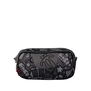 

Doodle print two compartments-envelope school case