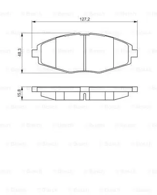 Колодки тормозные DAEWOO NEXIA/LANOS/MATIZ SOHC передние BOSCH 0