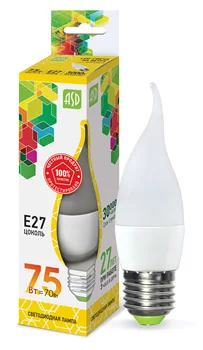 

Lamp led led candle on the wind-standard 7.5 W 230v E27 3000 K 675lm ASD