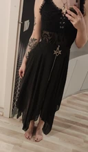 Falda gótica Verano malla Irregular mujeres faldas estrella cremallera negro Punk faldas gótico oscuridad señora falda Casual suelta Streetwear faldas