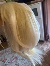 BCHR-peluca sintética de 13x2 para mujer, postizo de encaje frontal, color rubio 613, fibra resistente al calor