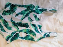 One-Piece Swimsuit Monokini Beachwear Push-Up Summer Print Zipper Sexy New XL Women