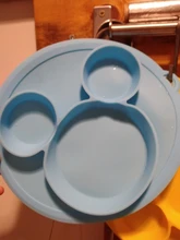 Plato de silicona seguro para bebé, sin BPA, platos sólidos para niños, vajilla de entrenamiento con ventosa, cuencos de alimentación de dibujos animados