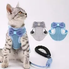 Breakaway Cat Collar Cute Bow Vests Cat Harness and Leash Cat Product Cat Accessories