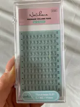 NATUHANA-pestañas postizas 2D 3D 4D 5D 6D, tallo corto, prefabricadas, volumen ruso, plumas de visón falso, extensiones de pestañas prefabricadas, maquillaje Cilios