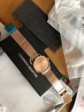 La Rosa Oro 1 Set pulsera reloj del cuarzo de Japón creativo diseño impermeable de malla de acero inoxidable relojes reloj femenino