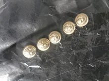 Blazer Jacket Double-Breasted Womens Overcoat Buttons Lion Synthetic Metal Winter Fall