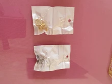 Pendiente personalizable con las 26 letras del abecedario, joyería, cierre de tipo botón, de color dorado, blanco u oro rosa