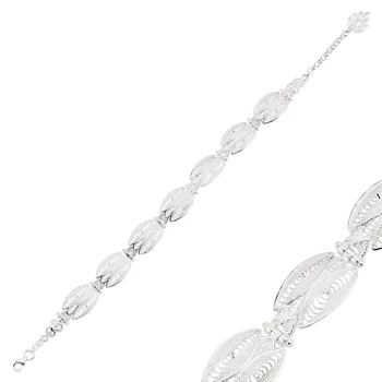 

KUTAYDAN 925 Sterling Silver Filigree Pattern Bracelet