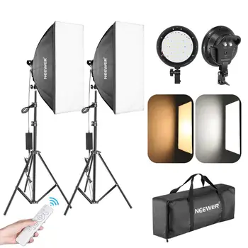 

Neewer Photography LED Lighting Kit:LED Light Head,Softbox,Light Stand+IR Remote Lighting for Studio Video Advertising Shooting