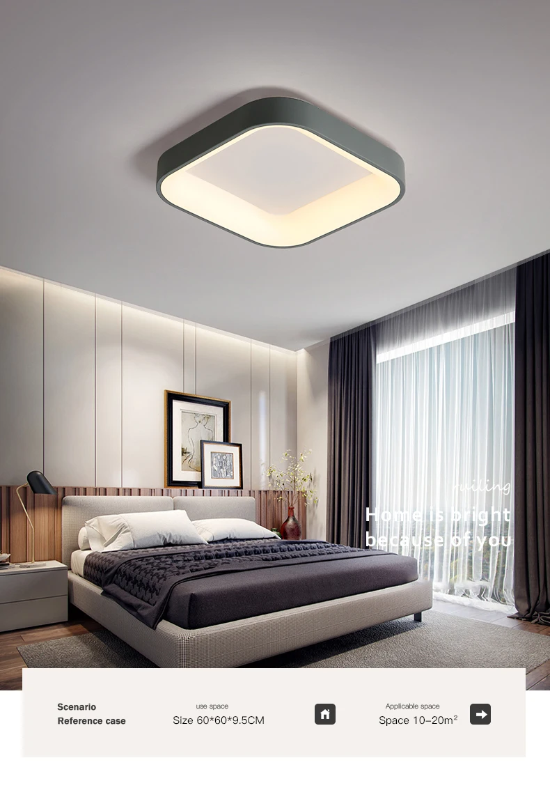 Bedroom Chandelier White Modern Ceiling Lamp For Living Room Children's Baby Ring Square Interior Decor Dimmable Light Fixtures contemporary chandeliers