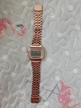 Reloj Digital de lujo de oro rosa para mujer, pulsera electrónica LED de acero ultrafino, luminoso