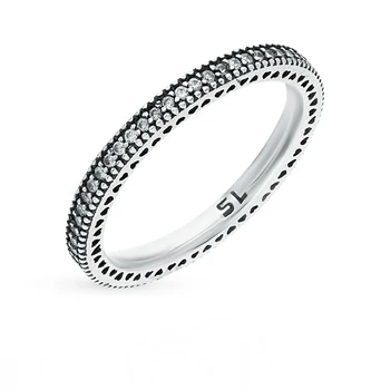 

Silver ring with cubic zirconia sunlight sample 925