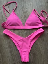 OMKAGI-traje de baño para mujer, bañador Sexy de realce, conjunto de microbikini, ropa de playa, Bikini brasileño 2021