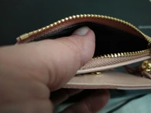 Billetera corta con cremallera para mujer, monedero con paneles a la moda, tarjetero de cuero