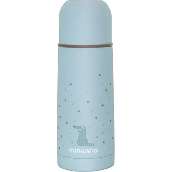 

MINILAND-Thermos for liquids with outer gummy, Termoso silky azure 350ML