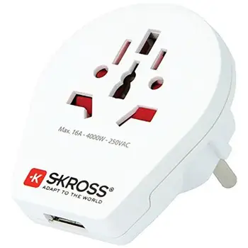 

Adapter travel Wolrd To Europe Usb output sockets for more than 90 countries plug Europe Shuko Usb port 2100 M ASKROSS19.07