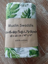 Manta de muselina para 100%, manta suave de algodón para bebé recién nacido, Toalla de baño, gasa, saco de dormir para niño, funda para cochecito, 120x120cm