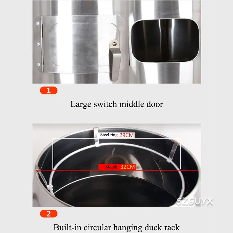 Household multi-function roast duck stove stainless steel charcoal roast duck stove small household barbecue machine 5