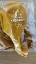 Decoración de la bandera de Mubarak y globos para fiesta de Ramadán, recuerdo de fiesta de Eid al-fitr, Ramadan Mubarak de oro