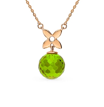 

Gold necklace with sultanites sunlight sample 585