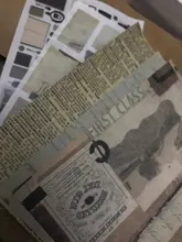 30 unids/set Vintage Scrapbooking Diy Paquete de pegatinas Retro decorativa Natural colección diario Washi etiqueta engomada de papel de arte