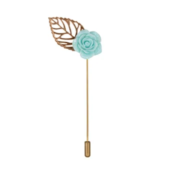 

Brooch on lapel rose 50944 (blue, needle, jewelery alloy)