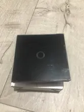 Interruptor táctil de pared para pared, Panel Led de cristal templado blanco y negro, 1 entrada y 1 vía, Interruttore AC100-240