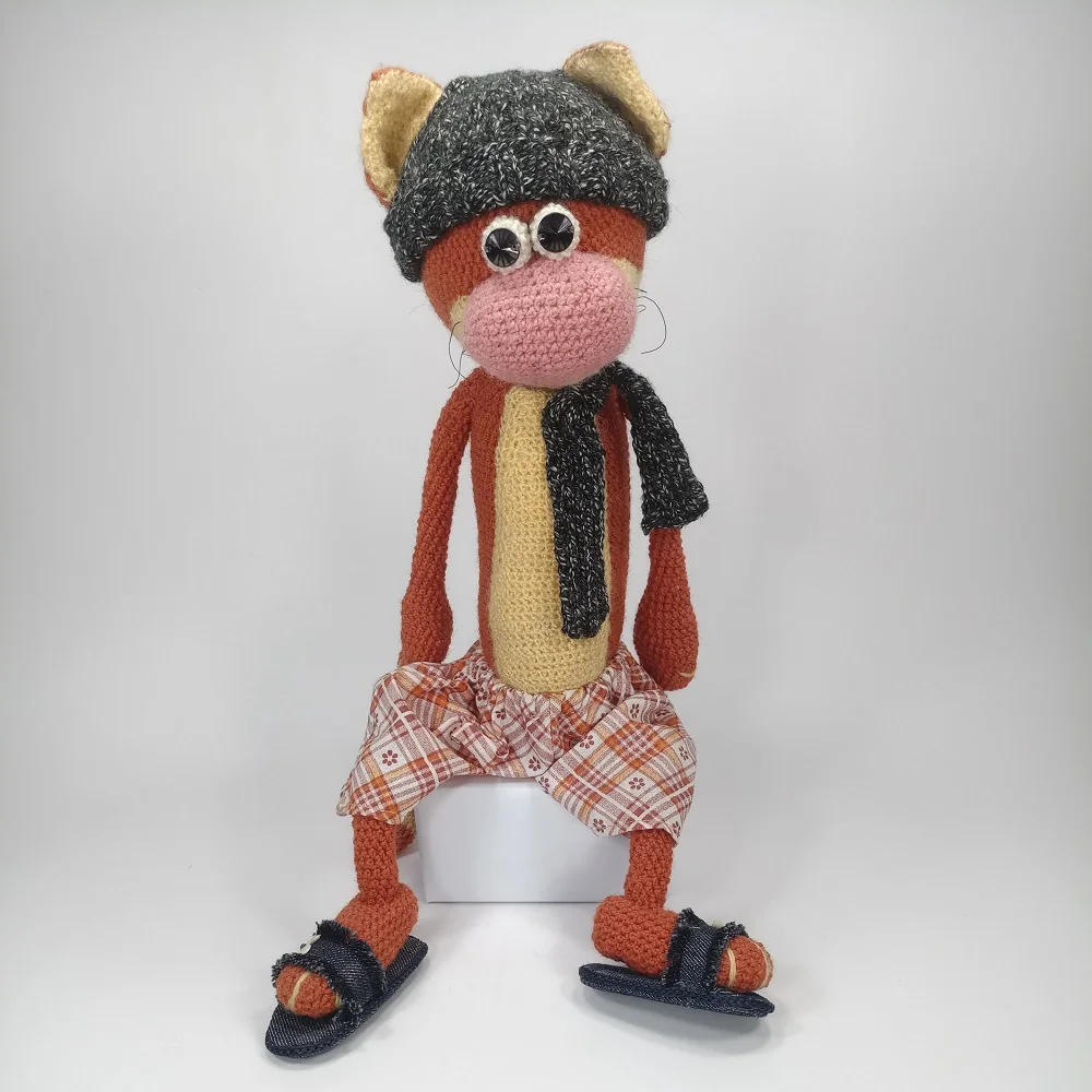 Вязаная игрушка Кот Безопасная для детей Подарок ребенка | Игрушки и хобби